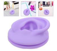 Flexible Violet Silicone Ear Model for Jewelry Display and Piercing Training Use