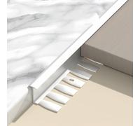 FlexibleProfile - Profilo in alluminio da 90 cm, 3 pezzi per PerfectDet & Wall Protect (Opt 4, 18,5 mm) - Ideale per ristrutturazione domestica