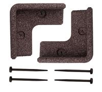 FlexiBorder 2 x 90 gradi angolo interno marrone gomma bordo prato bordo giardino per prato, sentieri e bordi floreali