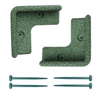 FlexiBorder 2 x 90 gradi interno angolo verde - bordo in gomma per prato - bordo da giardino per prato - sentieri e bordi floreali