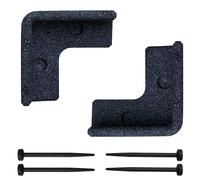 FlexiBorder BCAA-FLXCOR-BLACK-C02 - 2 bordi per angoli interni a 90 gradi, in gomma, per prato, vialetti e bordi floreali