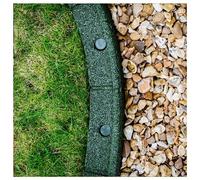 FlexiBorder - Bordo per prato - Bordo flessibile da giardino per prati - sentieri - bordi rialzati - erba artificiale - verde - 6 x 1 m di lunghezza