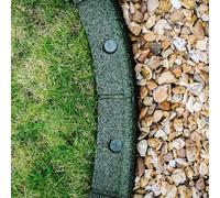 FlexiBorder - Bordo per prato - Bordo flessibile da giardino per prati - sentieri - bordi rialzati - erba artificiale - verde - 4 x 1 m di lunghezza