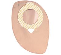 Sacca Colostomia A Due Pezzi Aggancio Adesivo Con Gui Di Sicurezza Fondo Chiuso Diametro 60mm Capacita' 350ml Colore Beige 30 Pezzi Flexima Key