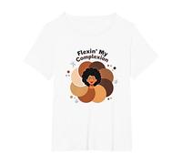 Flexin' My Complexion: Potenziare L'Arte della diversità Maglietta, Donna Plus-Size, Bianco, 2X
