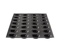 FLEXIPAN Stampo 28 Mini Madeleines Casa - Accessorio in silicone per pasticceria, torte, biscotti, cottura perfetta, facile da sformato, formato boccone, rettangolare, forno, ricetta tradizionale