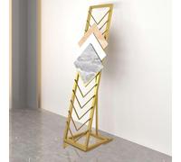 FlexiSpaceUS Espositore per piastrelle, espositore in metallo nero, espositore per piastrelle da pavimento, espositore per campioni per eventi di fornitori (oro, 30 x 50 cm)