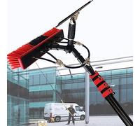 FlexiSpaceUS Kit per la pulizia delle finestre, 3,6 m/5,4 m/6 m/7,2 m/9 m/11 m, ad alta resistenza, retrattile, ad alta quota, spazzola per la pulizia delle finestre (7,2 m)
