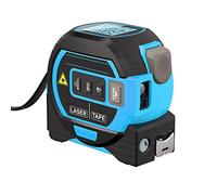 FlexiSpaceUS Misuratore di distanza digitale, 60 m/5 m, portatile, 2 in 1, metro a nastro digitale con display LCD a prova di caduta e linea di marcatura incrociata