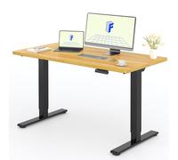 FLEXISPOT EF1+140 * 80cm Certificato FSC Scrivania Regolabile in Altezza Scrivania Elettrica Scrivania Motorizzata Standing Desk,Pannello di controllo con memoria a 2 Livelli (Nero+Acero)