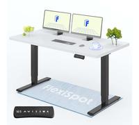 FLEXISPOT E5 PRO+ Tavolo Regolabile in Altezza 160×80 cm con Certificazione FSC, Standing Desk Elettrico a Doppio Motore, Struttura a 3 Segmenti con Piano Inclusi