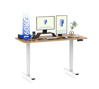 FLEXISPOT E5 Pro+ Tavolo Regolabile in Altezza 180×80 cm, Certificato FSC, Standing Desk con 2 Motori a 3 Stadi, Struttura Elettrica Motorizzata con Piano - Nero