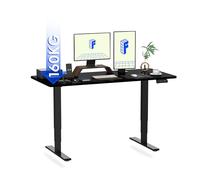 FLEXISPOT E5 PRO+ Tavolo Regolabile in Altezza 180×80 cm con Certificazione FSC, Standing Desk Elettrico a Doppio Motore, Struttura a 3 Segmenti con Piano Incluso