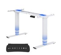 FLEXISPOT EC5 W - Scrivania a 3 colonne, 2 motori, telaio da scrivania, regolabile in altezza, pannello di controllo con funzioni di memoria, capacità di carico 100 kg, bianco