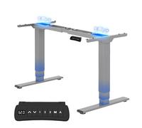 FLEXISPOT EC5S - Scrivania a 3 colonne, 2 motori, telaio da scrivania, regolabile in altezza, pannello di controllo con funzioni di memoria, capacità di carico 125 kg, grigio