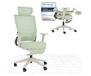 FLEXISPOT Foldex - Sedia da ufficio ergonomica con schienale pieghevole, sedia da scrivania pieghevole per piccoli spazi con supporto lombare, braccioli ribaltabili, poggiatesta 3D e poggiapiedi, per