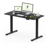 FLEXISPOT FQ Pro - Scrivania sollevabile elettrica, 120 x 60 cm, tavolo sollevabile con piano intero, retro anti ostacoli, 4 funzioni di memoria, standing desk per ufficio e casa e telelavoro, nero