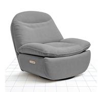 FLEXISPOT Poltrona Relax Elettrica con Funzione Reclinabile, Prese USB e Type-C, Poltrona TV Girevole a 360° per Soggiorno e Camera da Letto, Grigio