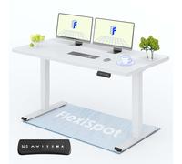 FLEXISPOT Scrivania Elettrica E5 PRO+ 160x80 cm, Regolabile in Altezza, 2 Motori, 3 Sezioni, Piano in Legno FSC Certificato, Modern Style, Ideale per Lavoro e Scrittura