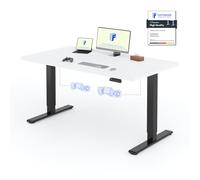 FLEXISPOT Scrivania Elettrica Regolabile in Altezza a 2 Motori 140x80 cm con Piano Unico, Pannello con Memoria, Portata 100 kg