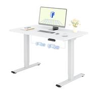 FLEXISPOT Scrivania Regolabile in Altezza 120x60 cm, 2 Motori, Piano Unico 25 mm, Memoria & Display Altezza, Ergonomica con Gestione Cavi, Ripiano Sottoscrivania, Ganci e Clip Fermacavi