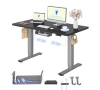 FLEXISPOT Scrivania Regolabile in Altezza 120x80 cm, 2 Motori, Piano Unico 25 mm, Memoria & Display Altezza, Ergonomica con Gestione Cavi, Ripiano Sottoscrivania, Ganci e Clip Fermacavi