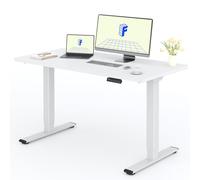 FLEXISPOT Scrivania Regolabile in Altezza 140x80 cm con Doppio Motore, Piano Unico e Pannello di Controllo con Funzione Memoria, Standing Desk Elettrico