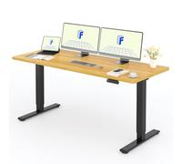 FLEXISPOT Scrivania regolabile in altezza con 2 motori e piano 25 mm, tavolo ergonomico 180 x 80 cm in acero, struttura nera