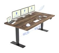 FLEXISPOT Scrivania Sollevabile Elettrica Tavolo Regolabile in Altezza 180x80 cm con 2 Motori Potenti Scrivania Stabile Scrivania Elettrica Regolabile in Altezza con Funzione di Memoria (Nero+Marrone)