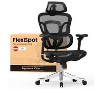 FLEXISPOT Sedia Ergonomica da Ufficio Gaming ErgoX Max, Poggiatesta 4D, Braccioli 5D, Schienale e Supporto Lombare Integrati, Portata 300 kg, Nero