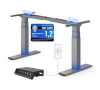 FLEXISPOT Struttura Scrivania Regolabile in Altezza Elettrica ValtreX E200, Telaio a 3 Sezioni con Doppio Motore, 4 Memorie e USB Integrata, Portata fino a 200 kg, Grigio