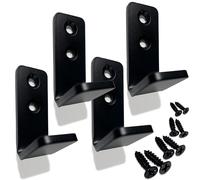 FLEXISTYLE Ganci in metallo, 4 pezzi, insieme con viti nere, ideali per ganci a lamelle, ganci