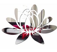 FLEXISTYLE Grande Specchio da Parete in Acrilico, Decorazione Acqua Lily, 35 x 50 cm, Spessore 3 mm, infrangibile, Soggiorno, Camera da Letto, cameretta dei Bambini