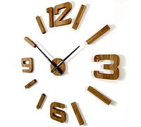 Orologio da parete 3D fai da te in legno di quercia grande, 100 - 130 cm, orologio da parete 3D, design moderno EKO orologio da parete decorazione per ufficio, soggiorno, camera da letto