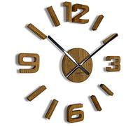 Orologio da parete 3D fai da te in legno di quercia, grande orologio da parete 50-75 cm, 3D, design moderno EKO orologio da parete decorazione per ufficio, soggiorno, camera da letto