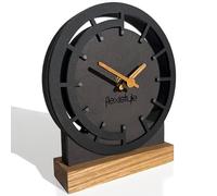 FLEXISTYLE Orologio moderno piccolo in legno rovere soggiorno bagno (stile 6)