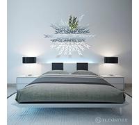 FLEXISTYLE Specchio Decorativo Lavanda 120 cm, Design Moderno, Decorazione, 3 mm Specchio Acrilico dall'UE, Soggiorno, Camera da Letto, corridoio, infrangibile, Fai da Te, Argento, Prodotto in UE.