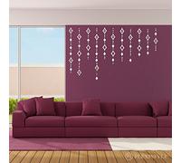 FLEXISTYLE - Specchio Decorativo Shine 1, Decorazione Moderna, 3 mm Specchio Acrilico dall'UE, Soggiorno, Camera da Letto, corridoio, infrangibile, Decorazione per la casa Fai da Te, Argento