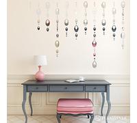 FLEXISTYLE Specchio decorativo SHINE 2, design moderno, specchio acrilico da 3 mm, prodotto nell'Unione europea, soggiorno, camera da letto, corridoio, indistruttibile, decorazione fai da te, argento, prodotto nell'Unione Europea