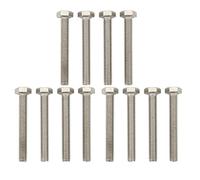 FLEXMAN 12Pcs Vite Esagonale Marina, Viti per Girante Ad Alta Durezza in Acciaio Inossidabile da 50X5 mm Bulloni per la Riparazione Della Barca Accessori per la Riparazione Barca