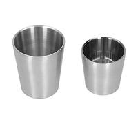 FLEXMAN 2 Bicchieri da Vino, Tazza da Vino in Acciaio Inossidabile a Doppia Parete con Isolamento Sotto Vuoto, Tazza da Tè, Tazza da Caffè per Bere Birra, Vino, Caffè