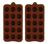 FLEXMAN 2 Tortiere in Silicone con 15 Griglie, Teglia Multifunzionale Pratica e Antiaderente per Cupcake, Stampo Normale per Cioccolato, Accessorio per Utensili da Forno Fai da Te