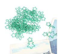 FLEXMAN 30 Graffette per Carta, 1,3 X 0,7 Pollici Stella a Cinque Punte a Forma di Albero di Natale Segnalibri Clip per Agenda per Scartoffie Ufficio Scuola e Uso Personale