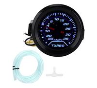 FLEXMAN 35PSI Kit Turbo Boost Vuotometro, 2V LED Display Digitale Modifica Manometro Boost, Motore Auto Kit Calibro Turbo Boost Kit Manometro Boost Bar Puntatore Indicatore Luminoso