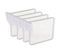 flexman 4Pcs Divisore in Frigorifero, Set di Divisori in Frigo Trasparente Retrattabile per Frigorifero Retrattile, Scatto su Separatori Laterali del Frigorifero Divisori a Griglia