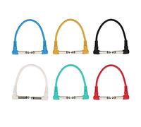 FLEXMAN 6Pcs Cavi Patch di Chitarra, Manicotto Colorato per la Punta 2 Accessori per Chitarra Elettrica Conduttore per L'Effetto Chitarra Elettrica Pedale per Il Livello del Segnal