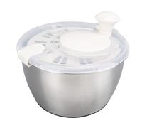 FLEXMAN Centrifuga per Insalata in Acciaio Inox, 5 L/5,3 Qt, Centrifuga per Insalata Multifunzione, Essiccatore per Verdure con Coperchio, Scolapasta per Cucina Domestica