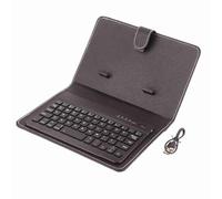 flexman Custodia Flip Universale per Tastiera BT 2 in 1, Custodia per Tastiera BT con Supporto e Tastiera Magnetica Rimovibile da 4,5 a 6,8 Pollici per Ios, per Telefono Android (Negro)