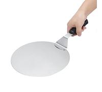 FLEXMAN da 10 Pollici Rotonde Pizza Rotonda, Pizza in Acciaio Inossidabile Buccia Pala Che Cottura Pala Manico Ergonomico Accessorio Forno per Torta di Trasferimento, Pizza