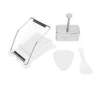 FLEXMAN Kit di Stampi Musubi, Pressa Musubi in Acciaio Inossidabile Set di Modanature per Riso per Sushi Affettatrice per Prosciutto e Uova per Ristoranti Domestici